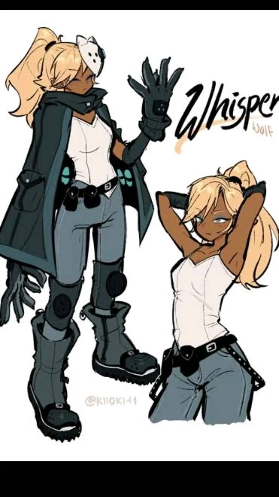 ai character: Whisper the wolf  background