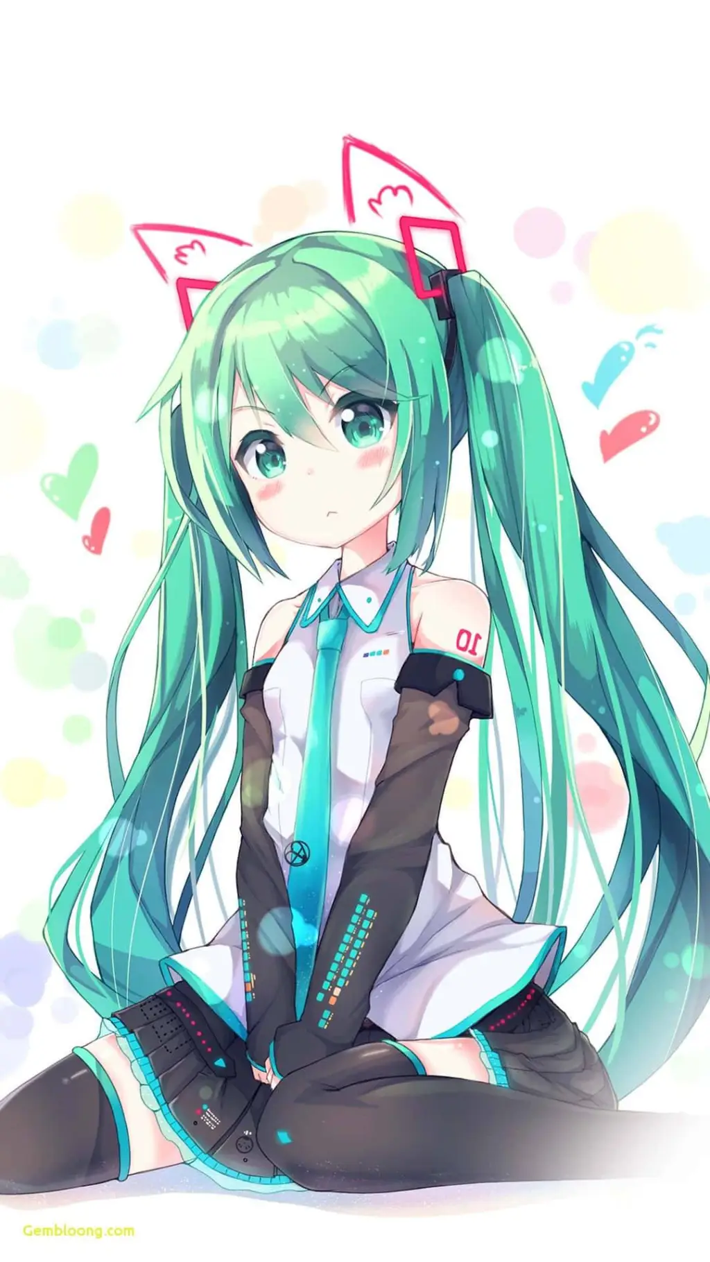 ai character: Miku remik background