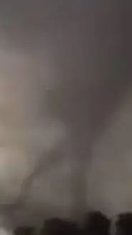 ai character: OP walking tornado background