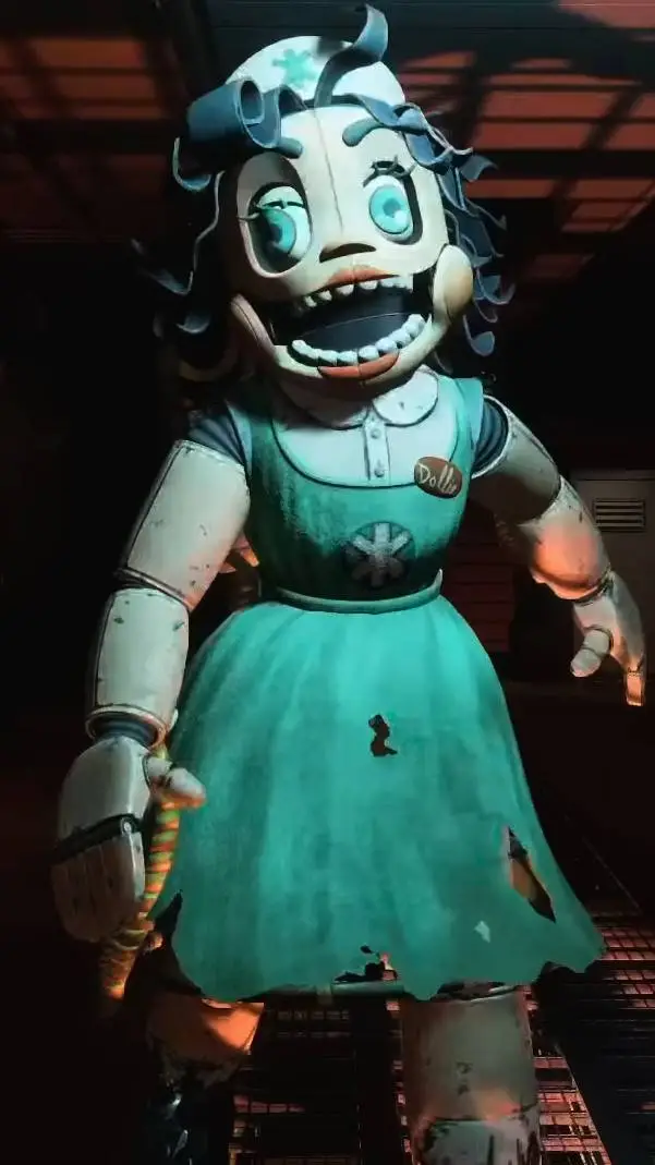 ai character: nurse dollie fnaf  background