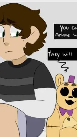ai character: Evan x Fredbear  background
