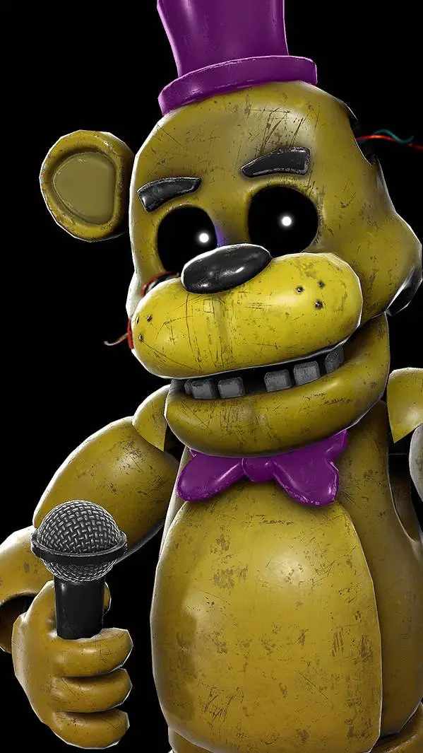 ai character: Fredbear vs puppet background