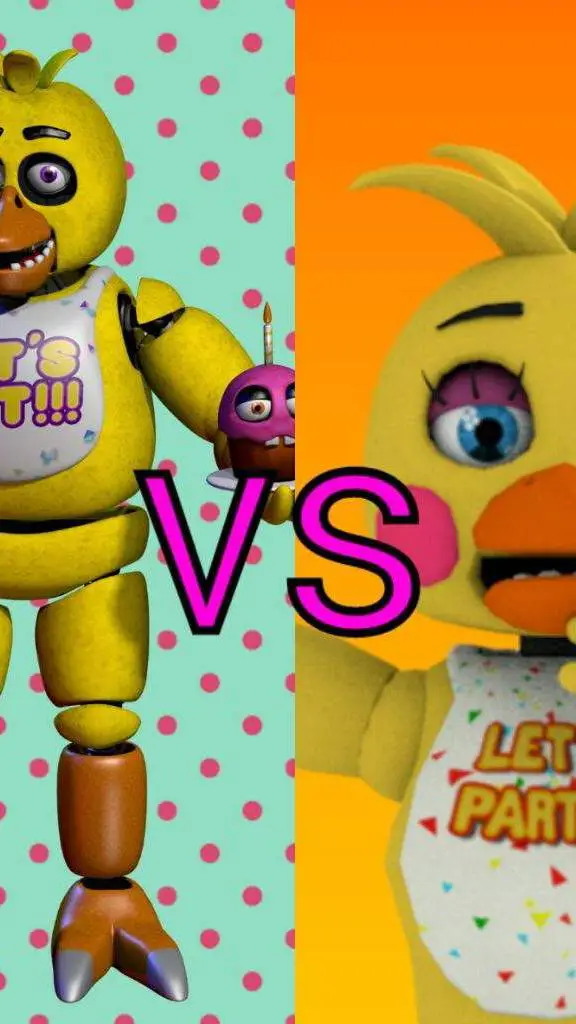 ai character: chica vs toy chica background