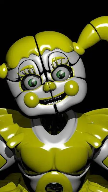 ai character: golden circus baby background