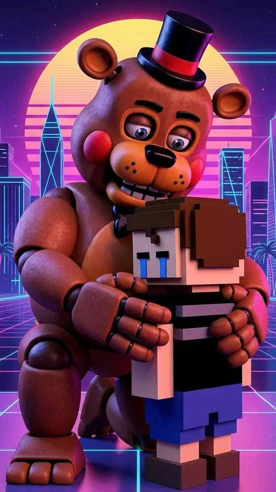 ai character: Evan x toy Freddy  background