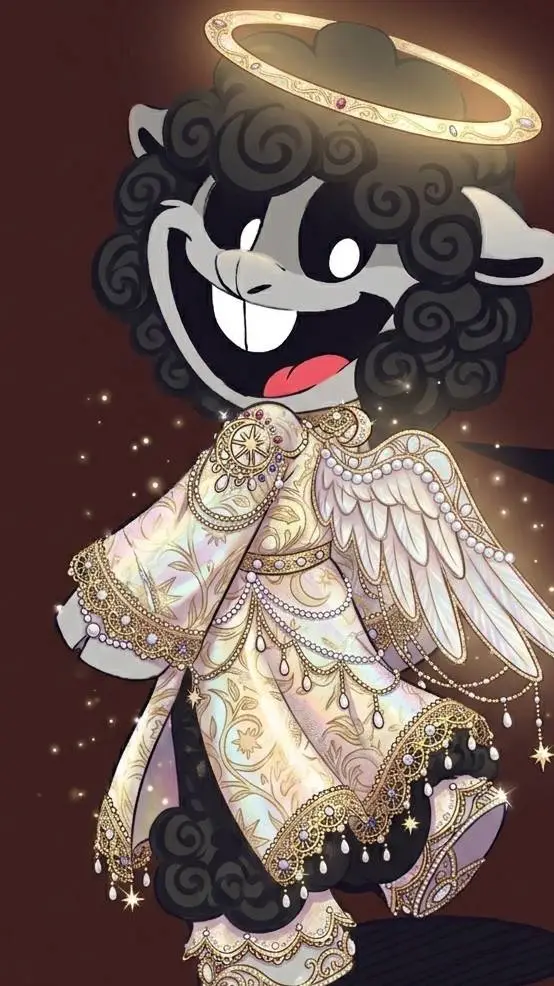 ai character: Angel baba chops  background