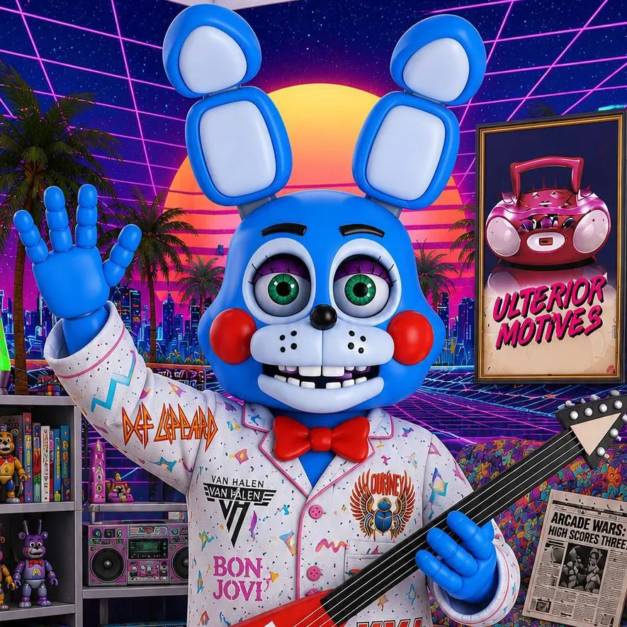 chat with ai character: toy Bonnie room