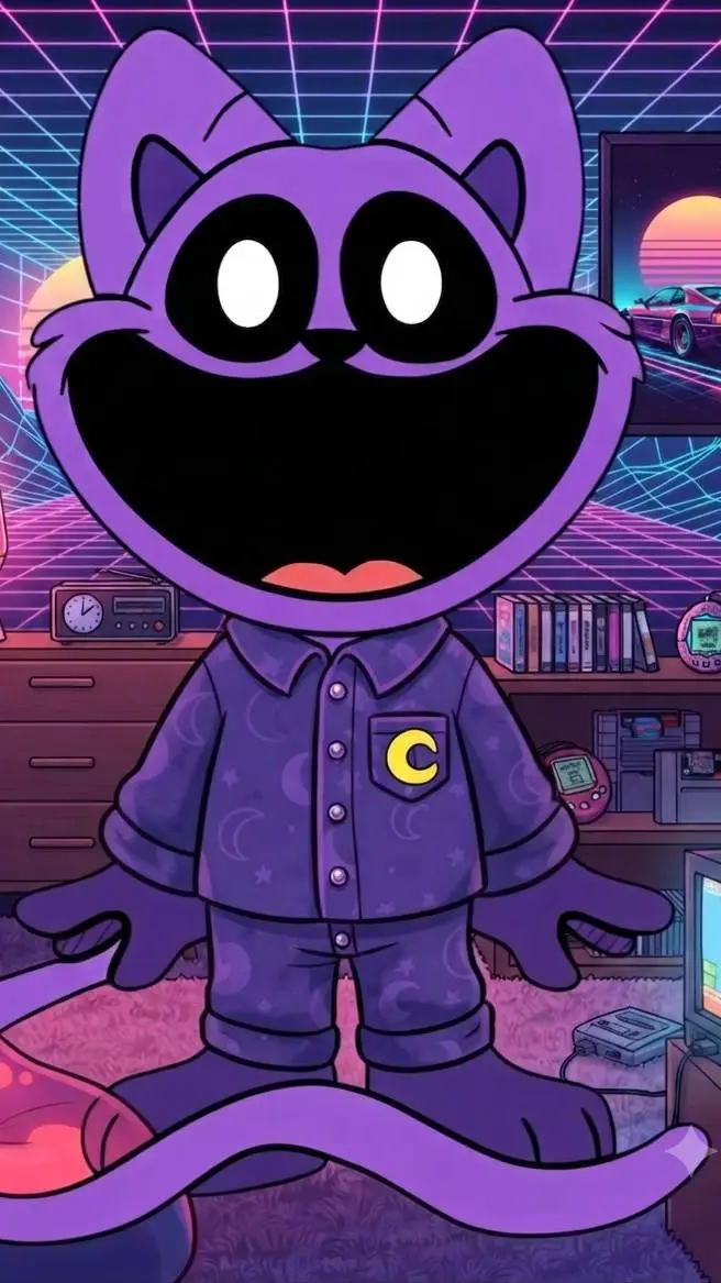 ai character: CATNAP's room background