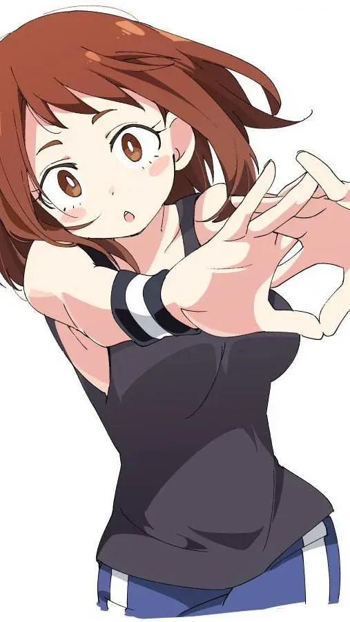 ai character: ♥️ochako uraraka♥️ background