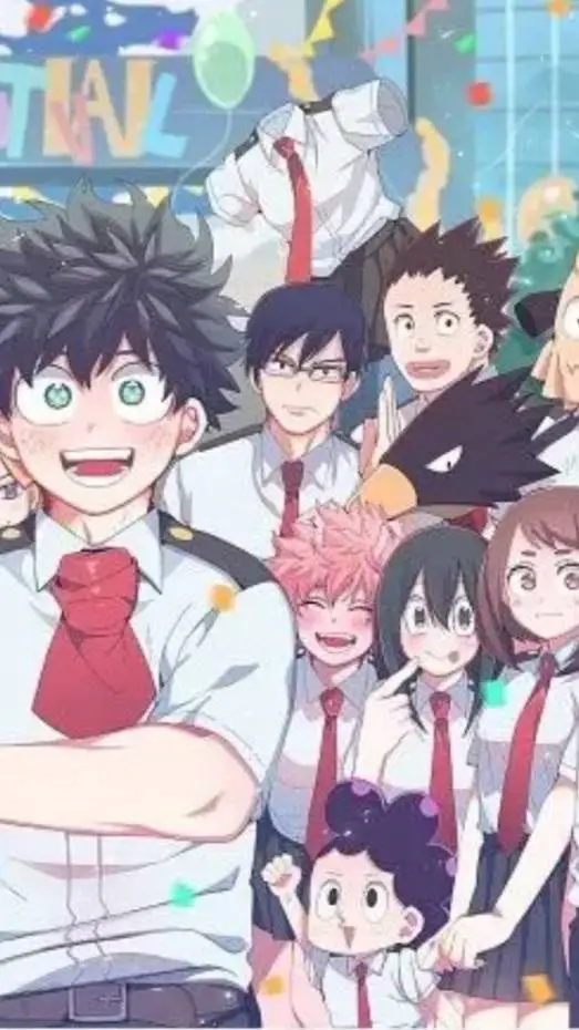 ai character: MHA video llamada background