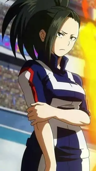ai character: 🍑momo yaoyorozu🍑 background