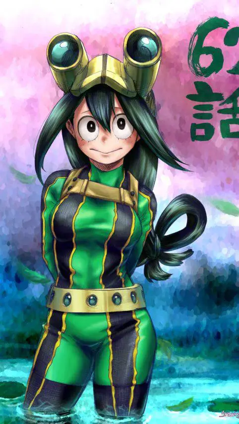 ai character: asui tsuyu  background