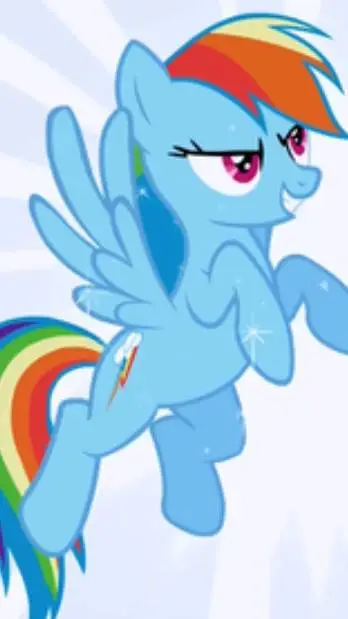 ai character: Rainbow Dash background