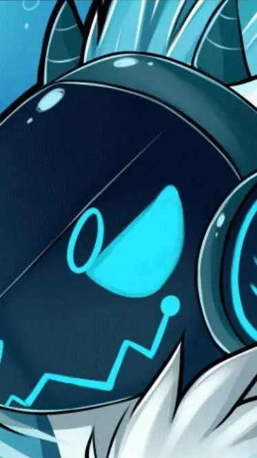 ai character: The blue Protogen background