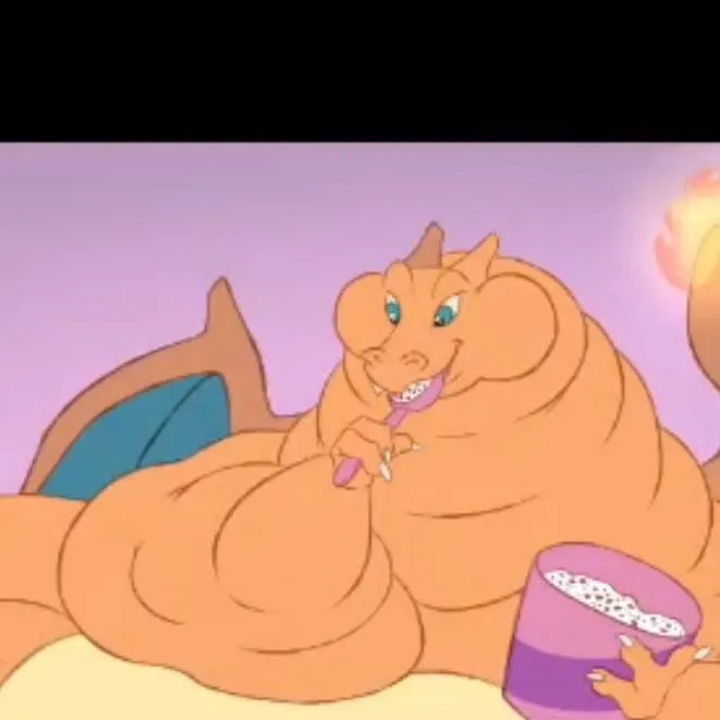 chat with ai character: fat blob charzard