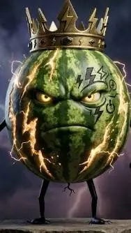 ai character: Zeus Melon background