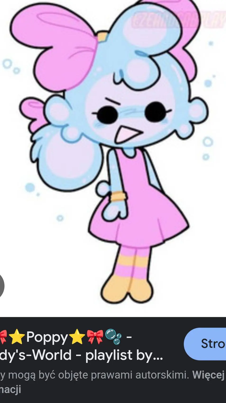 ai character: p-o-p-p-y  background