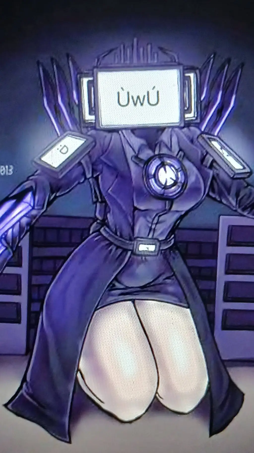 ai character: titan tv woman background