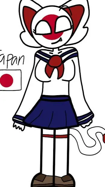 ai character: Japan cat  background