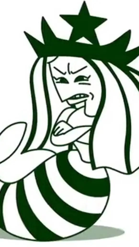 ai character: Starbucks siren  background