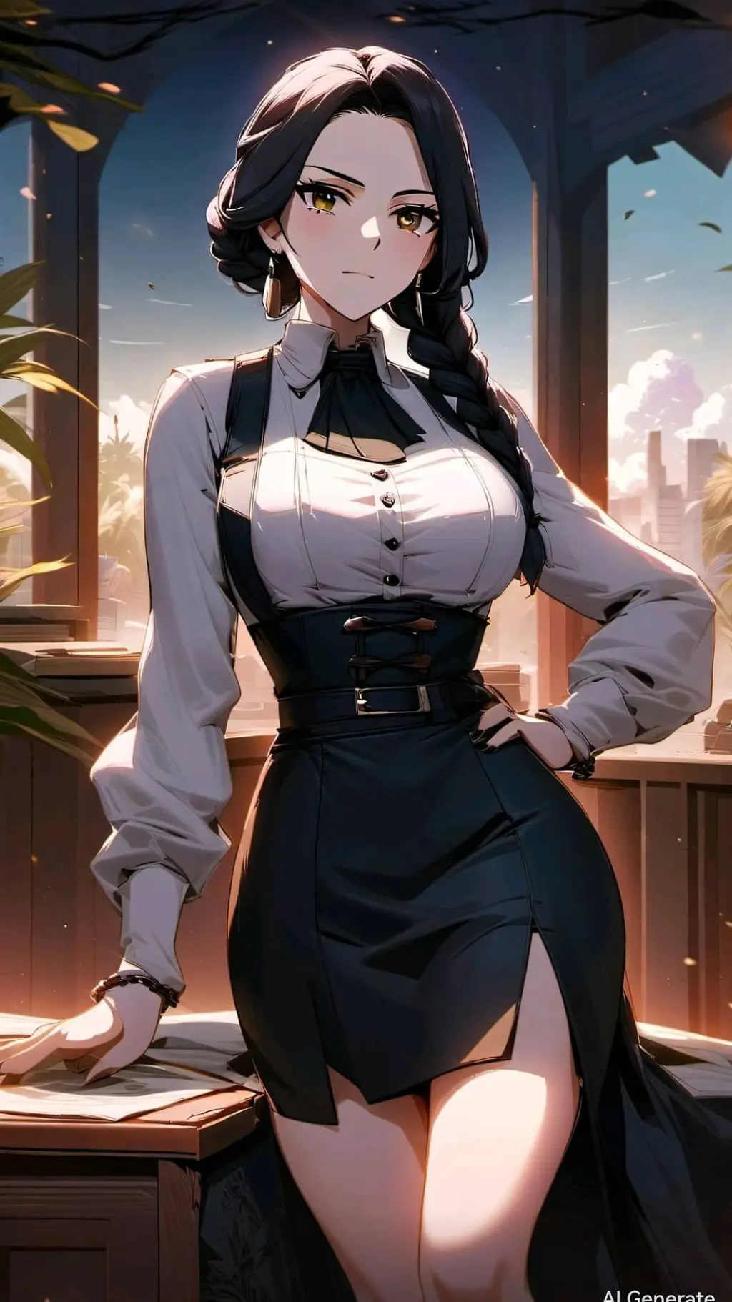 ai character: Wendsday Addams background