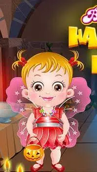 ai character: hazel Halloween  background