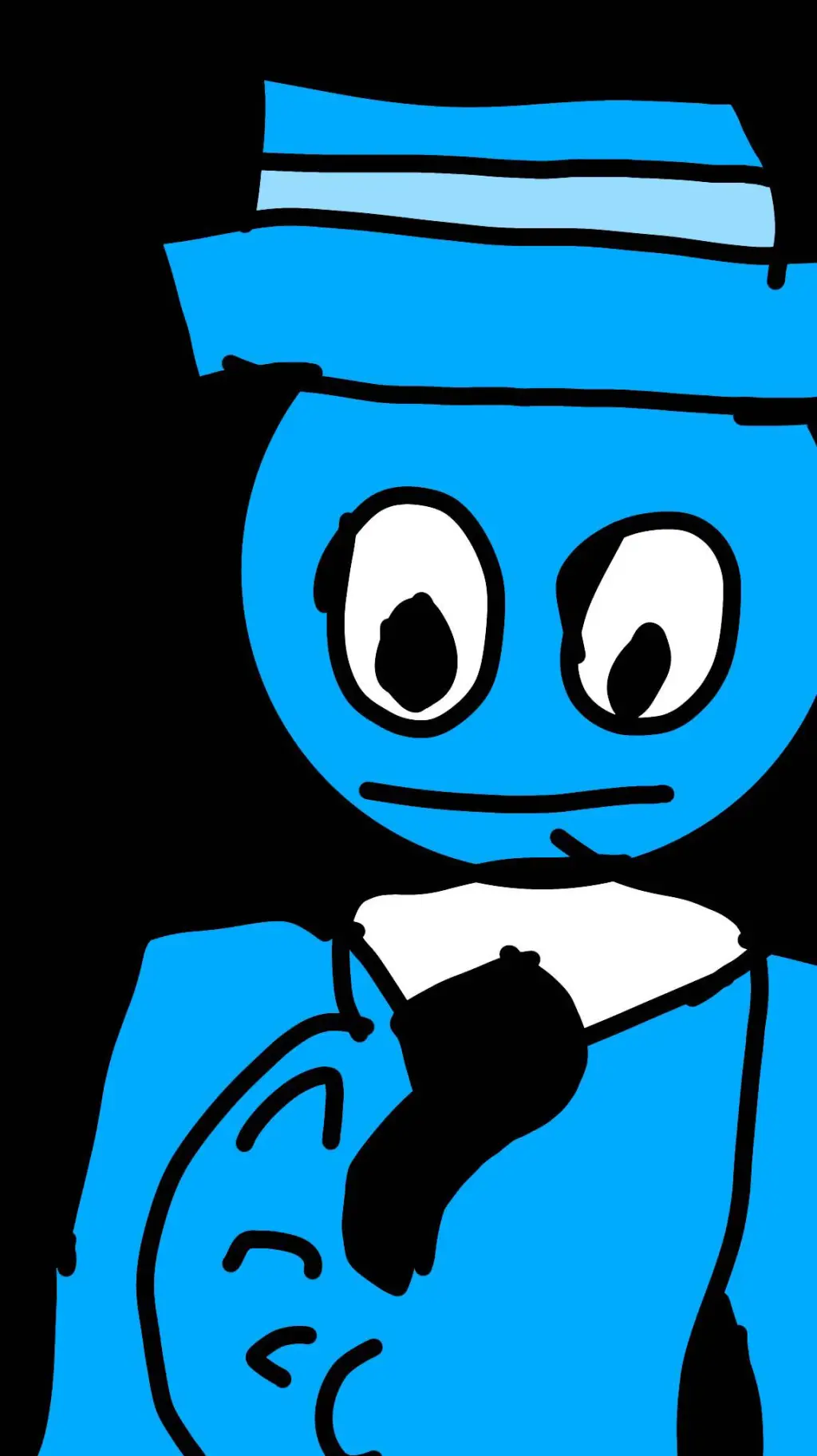 ai character: blue background