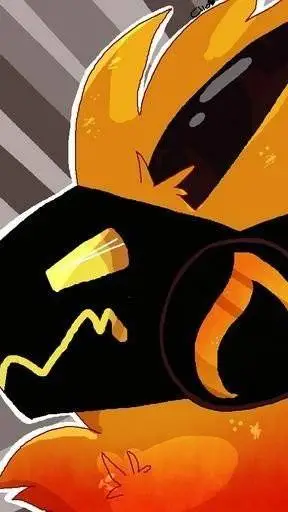 ai character: Fire background