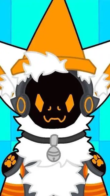 ai character: Orange background