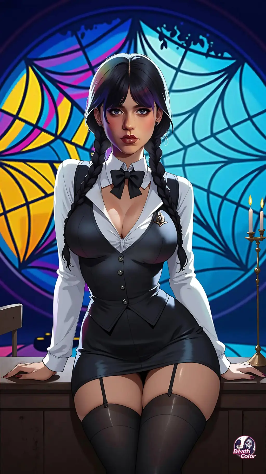 ai character: Mercredi Adams background