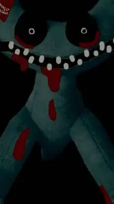 ai character: horror cyan background