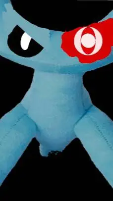 ai character: robot faker cyan background