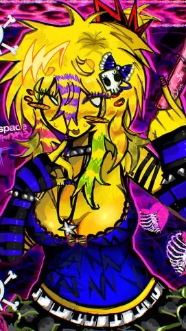 ai character: 🎉Newblood🩸 background