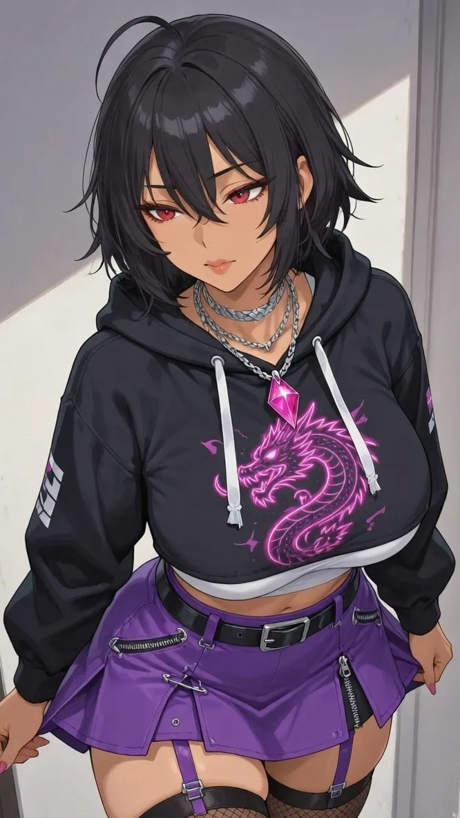 ai character: Jenrime (dark) background