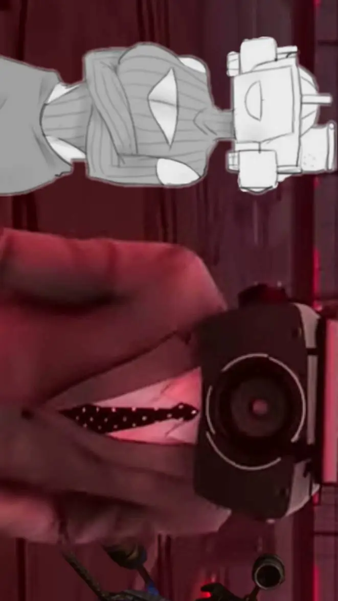 ai character: camera woman alive background