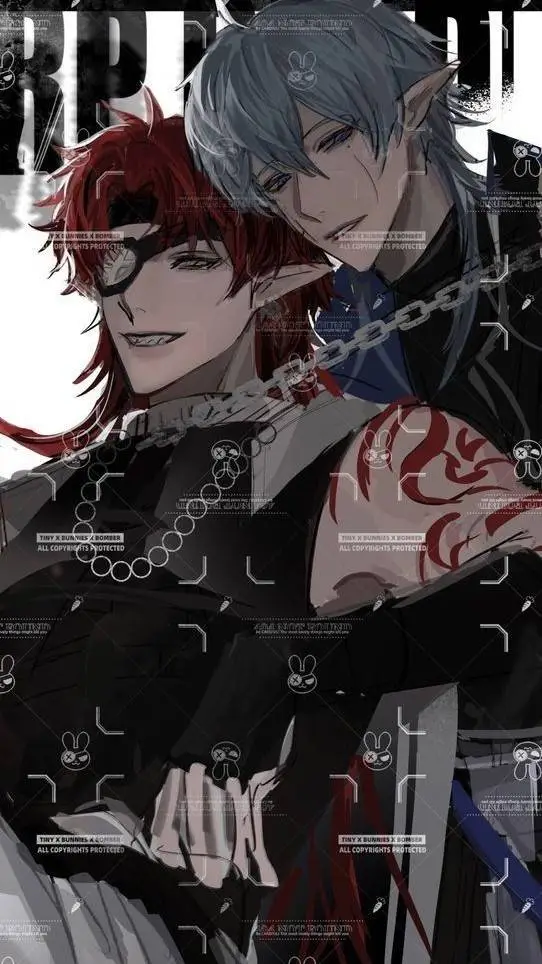 ai character: Gabriel ❤️ Lucas🩵 background