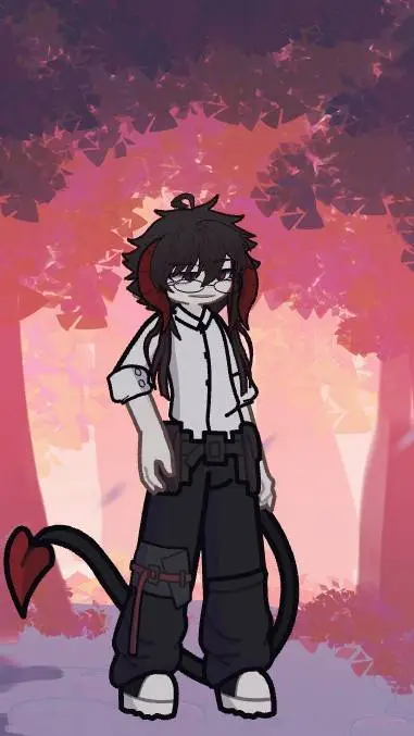 ai character: Zalgo(human form) background