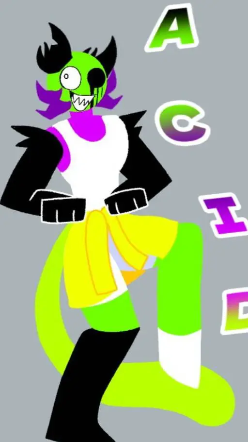 ai character: Acid background