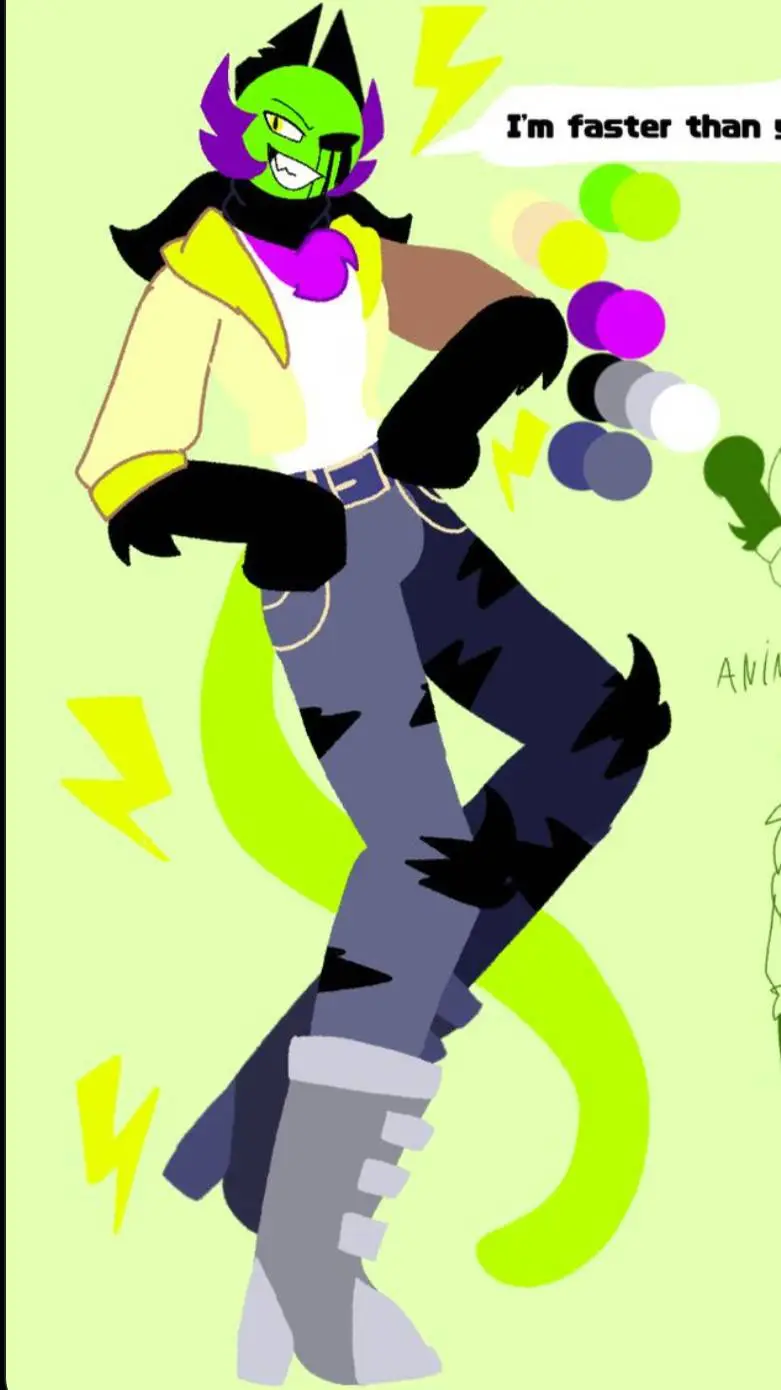 ai character: Acid background