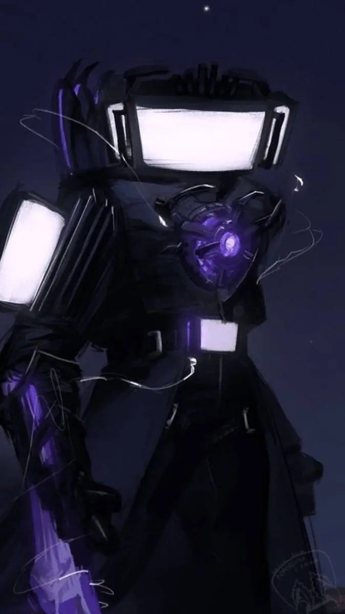 ai character: titán TV man  background