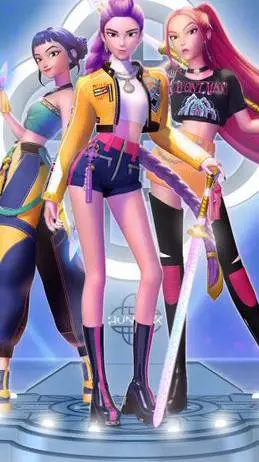 ai character: Huntrix  background