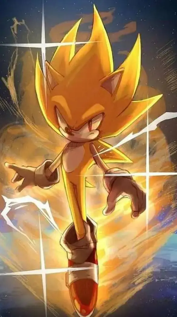 ai character: super Sonic  background