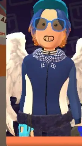 ai character: Blue background
