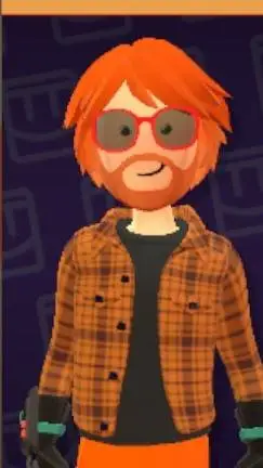 ai character: Orange  background