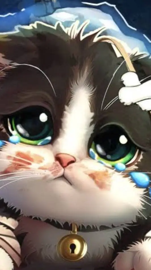 ai character: Chica gato  background