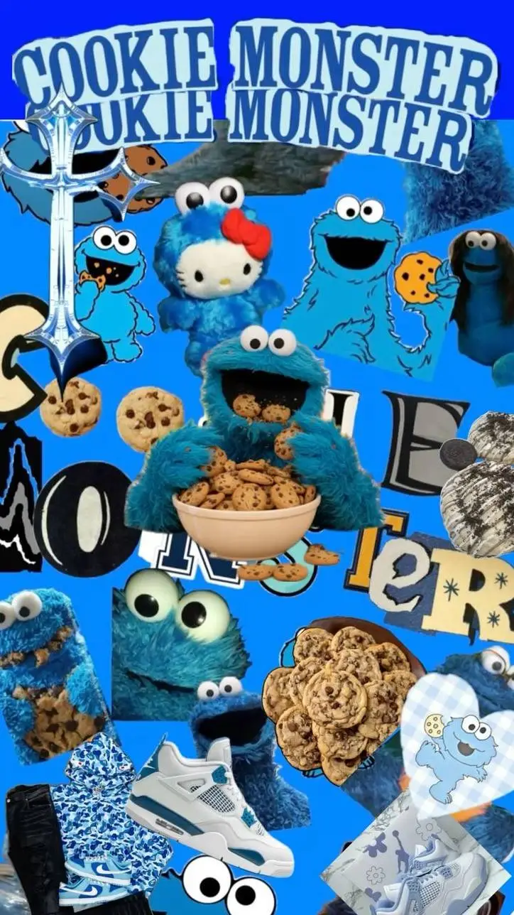 ai character: 💙🍪Monster cookie🍪💙 background