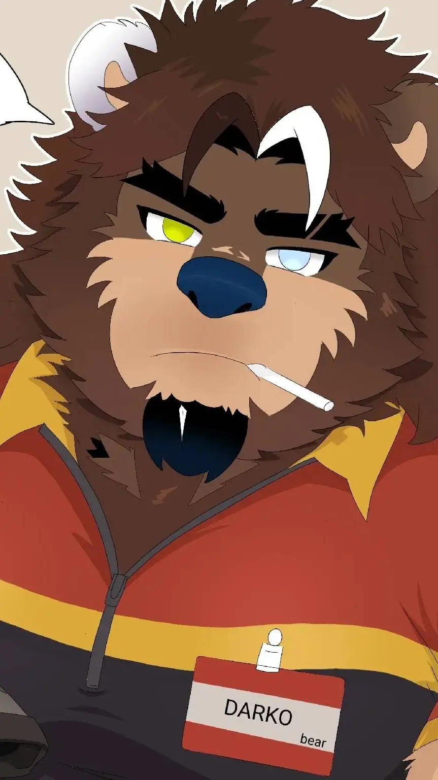 ai character: 🐻🤎Darko 🤎🐻 background
