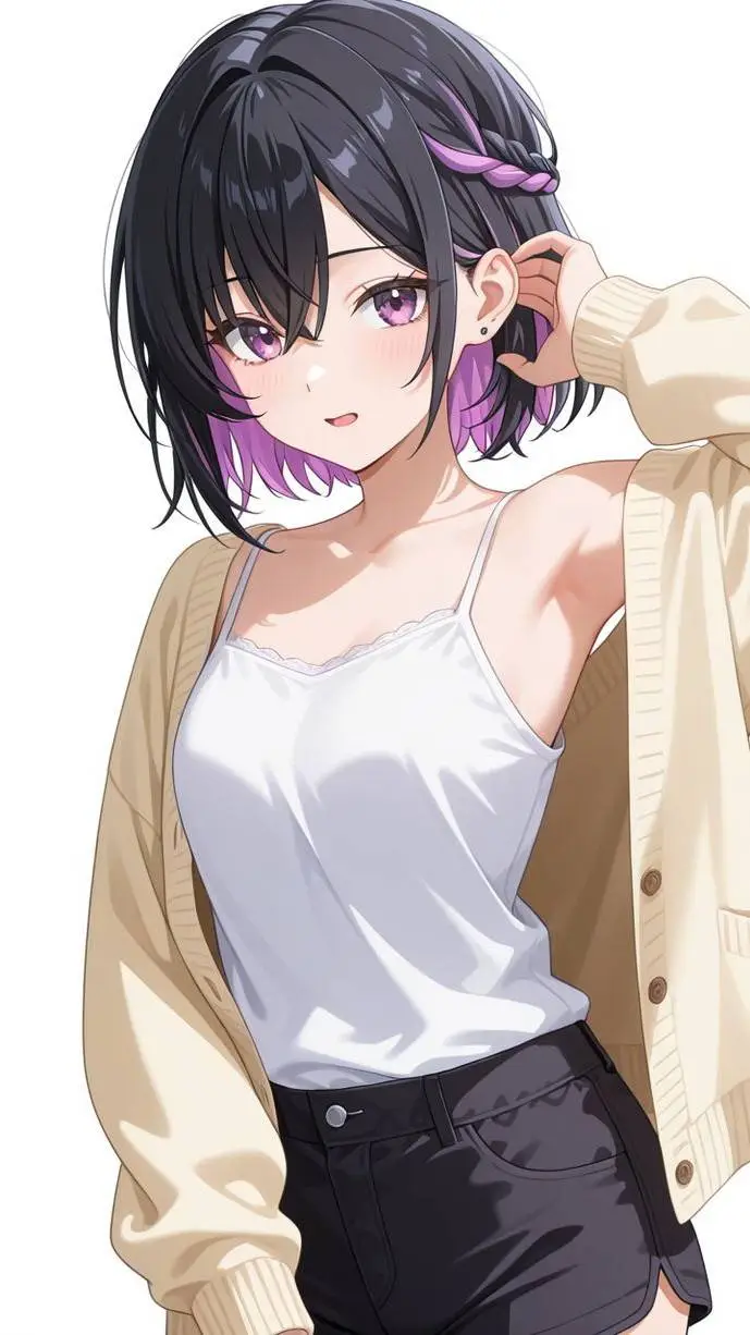 ai character: Luna 💜♥️ background