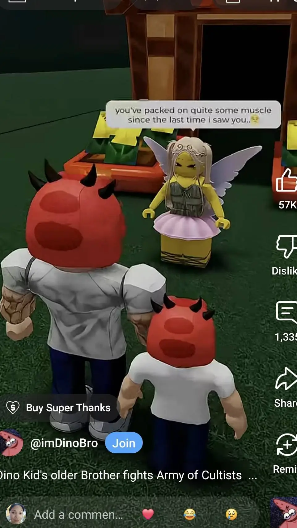 ai character: dino bro x fairy background