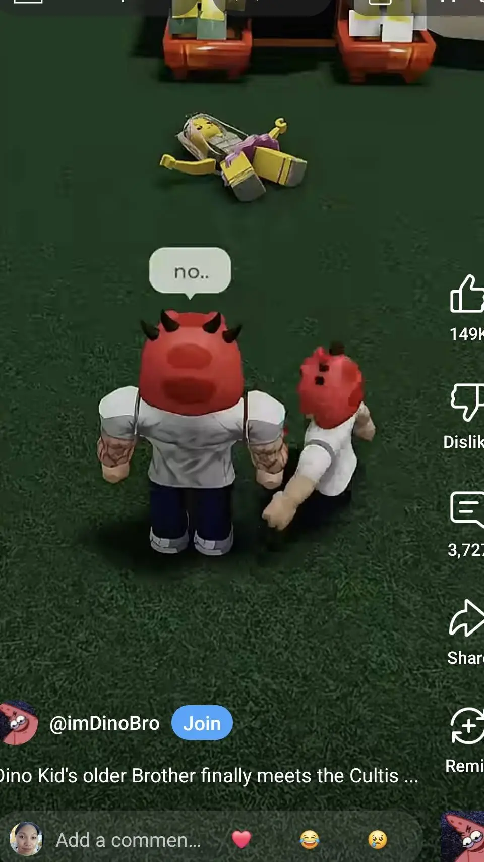 ai character: dino bro fighting background